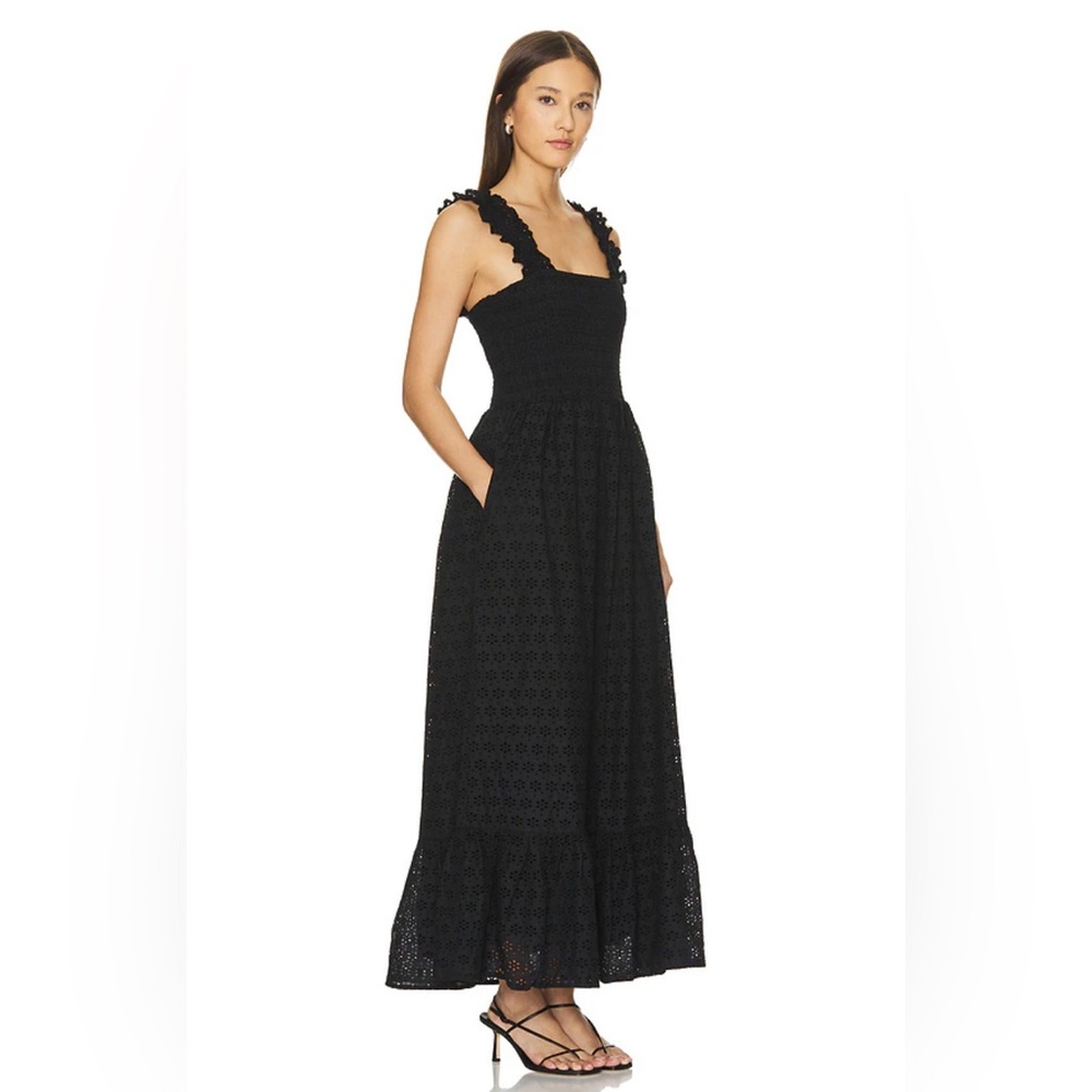 REVOLVE BOBI Los Angeles Eyelet Dress in Black